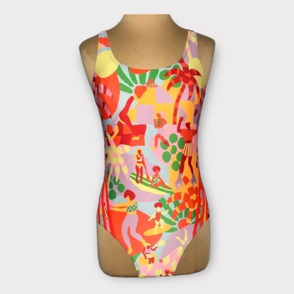 Adidas x FARM Rio (14) Swimsuit Pearl Citrine - Picture 4 of 10